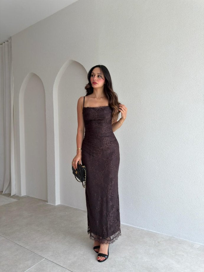 Athena – Sukienka Maxi z Koronki Dantelle