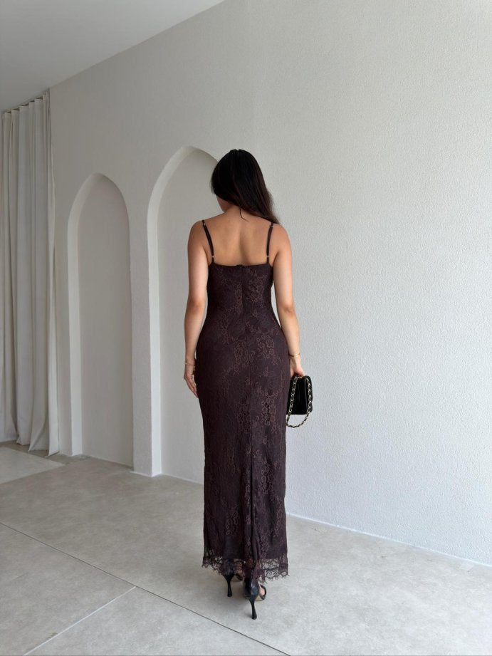 Athena – Sukienka Maxi z Koronki Dantelle