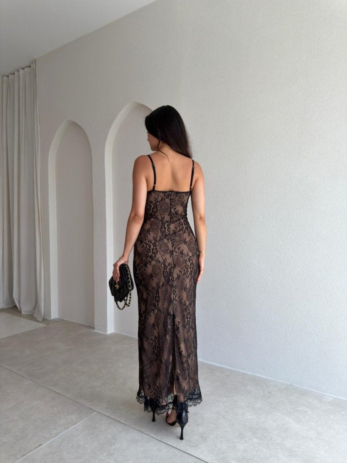 Athena – Sukienka Maxi z Koronki Dantelle