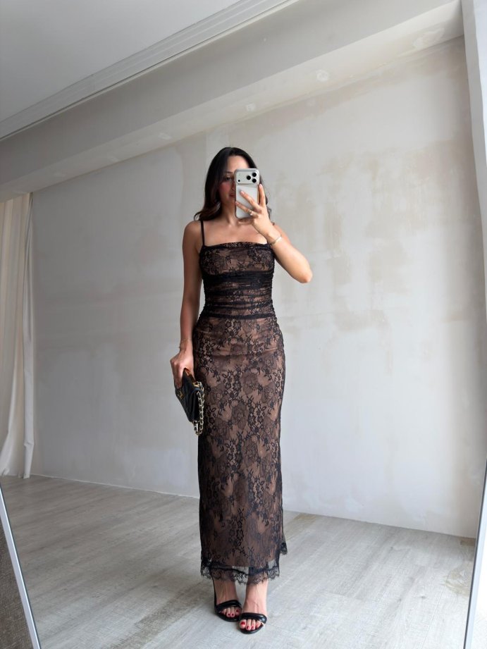 Athena – Sukienka Maxi z Koronki Dantelle