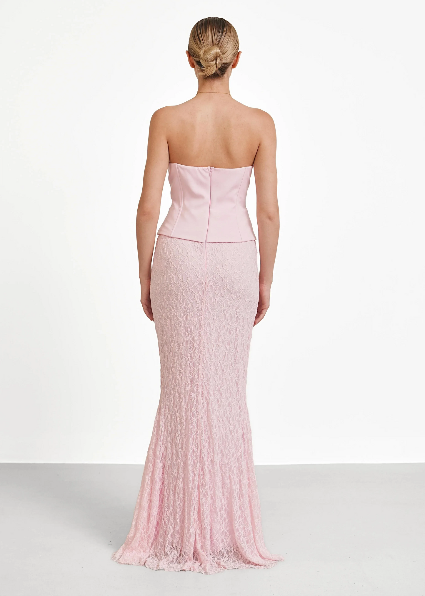 FRANCIS – Corset Maxi Dress with Lace Skirt