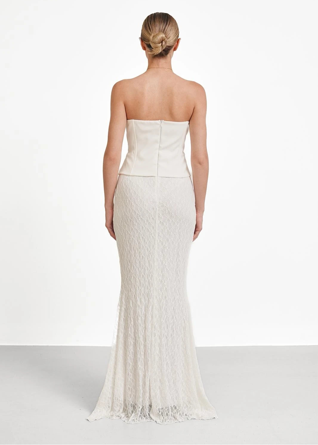FRANCIS – Corset Maxi Dress with Lace Skirt