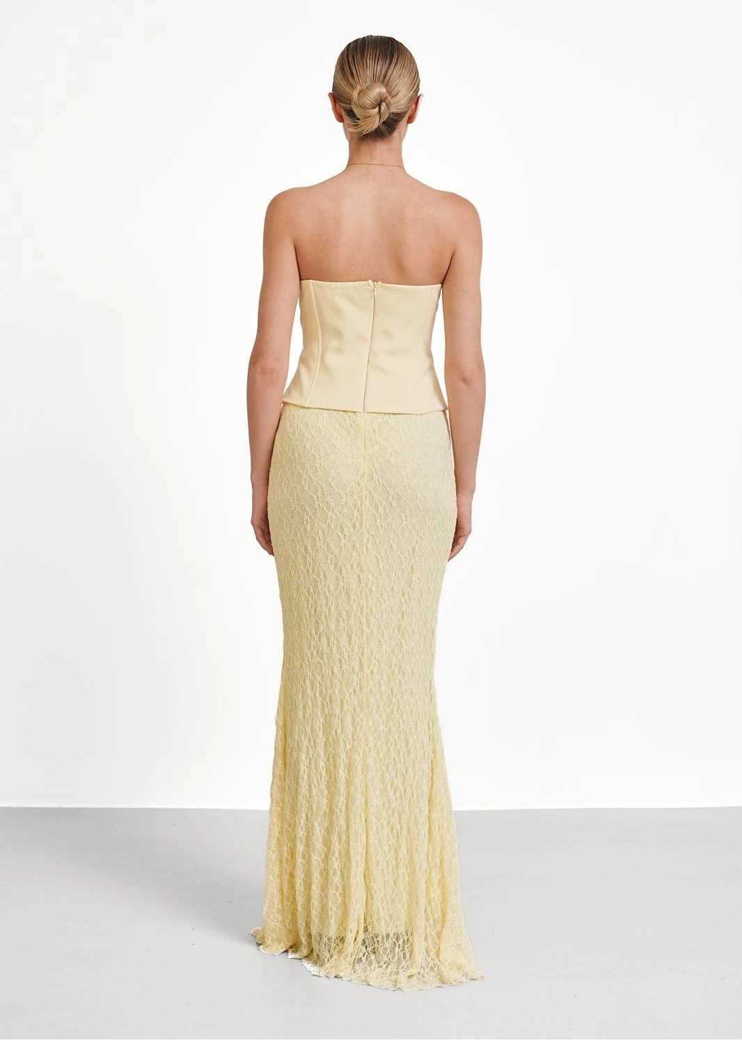 FRANCIS – Corset Maxi Dress with Lace Skirt