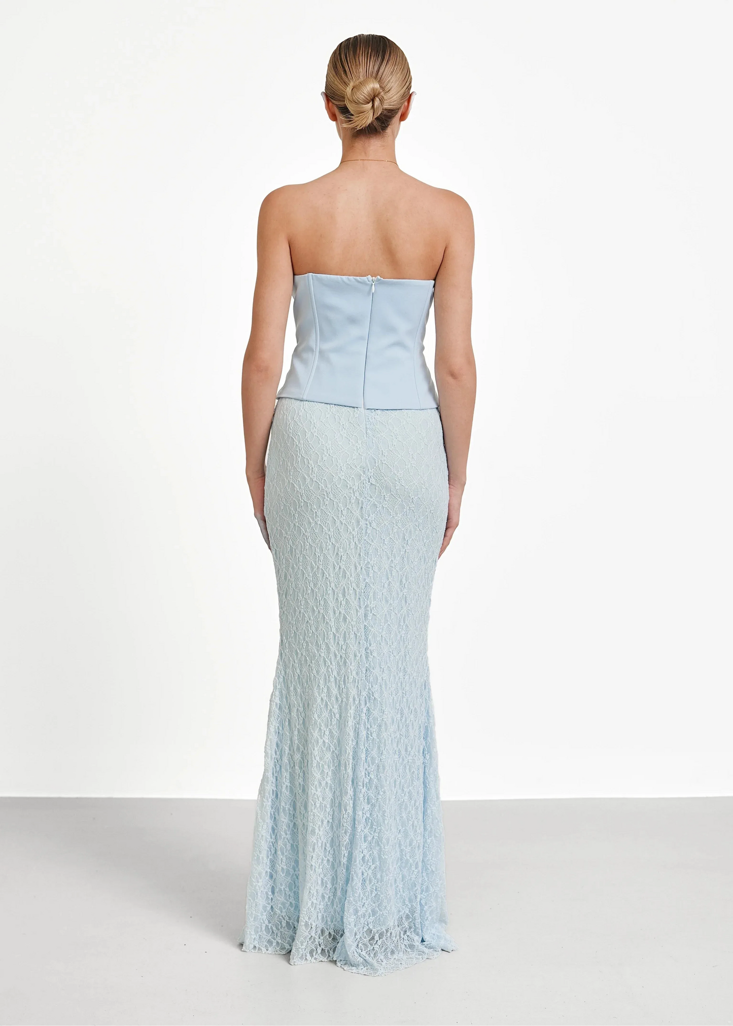 FRANCIS – Corset Maxi Dress with Lace Skirt